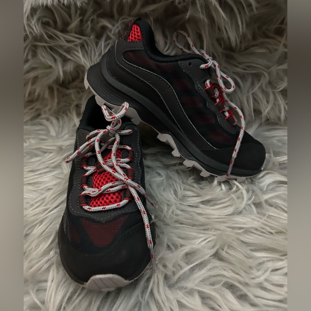 Merrell Black and Red Athletic Sneakers size 11.5 kids NWOT